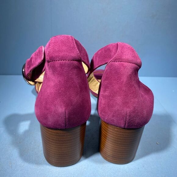 MICHAEL MICHAEL KORS Womens Purple Two-Piece Lena Round Toe Leather Sandals 10 M - Picture 5 of 8